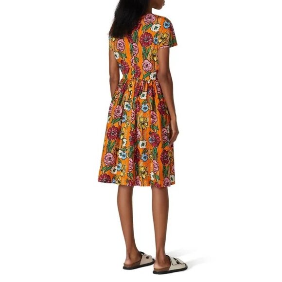 Marni Floral Print Midi Dress - Yellow and Pink - Picture 12 of 16